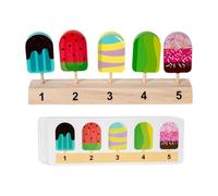 QUXVUIS Juego de Juguetes de Helado de para Madera. Una opción de Regalo Atractiva Que Despierta la Creatividad y la imaginación en Las Mentes jóvenes, Estilo A