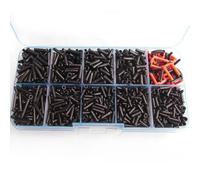 QUXVUIS Juego de Ojales universales para Raqueta de bádminton, Kit Surtido Ojales Cuerda, Protectores, Herramientas reparación, Accesorio Equipo