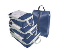 QUXVUIS Juego de Organizador de Equipaje con Varios tamaños para un Embalaje eficiente, Cubos Embalaje compresión para Viajes Que ahorran Espacio, Azul Oscuro