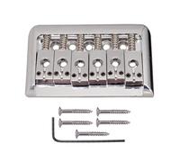 QUXVUIS Juego de piezas para puente de guitarra eléctrica con silletas y cordal de 6 cuerdas, incluye llave y tornillos. Puente eléctrico con silletas de 6 cuerdas.