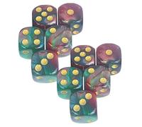QUXVUIS Juego de rol con Dados de múltiples Caras, Juguetes con acrílico Duradero, Juegos matemáticas y Juegos Cartas. Juego Dados D6, D8, D10 y D4, Regalos para Fiestas rol, Estilo F