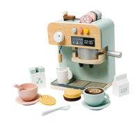QUXVUIS Juego de rol de Cocina de para Madera para niños Que da Vida a Aventuras imaginativas con emocionantes Funciones de cafetera. Juego de de té de la