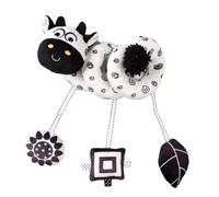 QUXVUIS Juguete Colgante con Forma de Animal Lindo, Habilidades visuales y de Audio para bebé, Proller de Felpa, Juguete Animal con chirrido en para Blanco y Negro, los Mejores Regalos, Tipo 1