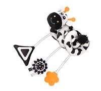 QUXVUIS Juguete Colgante con Forma de Animal Lindo, Habilidades visuales y de Audio para bebé, Proller de Felpa, Juguete Animal con chirrido en para Blanco y Negro, los Mejores Regalos, Tipo 2
