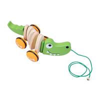 QUXVUIS Juguete de Cuerda para bebés, Atractivo y fácil de Tirar, para fomentar experiencias de Aprendizaje y Desarrollo. Carrito de Animales con Cuerda , Cocodrilo