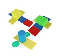 QUXVUIS Juguete Educativo para niños, Bloques de Formas geométricas 3D Que Aumentan Las oportunidades de Aprendizaje Mediante Actividades de exploración