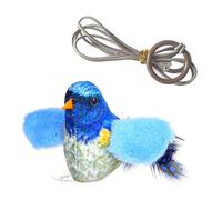 QUXVUIS Juguete para Mascotas Que emite Cantos de pájaros para Gatos Que satisfacen el Instinto y se Pueden conectar al Poste Teaser para Gatos y Utilizar, B