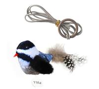 QUXVUIS Juguete para Mascotas Que emite Cantos de pájaros para Gatos Que satisfacen el Instinto y se Pueden conectar al Poste Teaser para Gatos y Utilizar, do