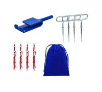 QUXVUIS Kit Adaptador de Taladro de Anclaje de Hielo eficiente con Accesorios para Carpa de Pesca en Hielo, Herramientas portátiles de instalación de Metal, confiabilidad en el