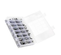 QUXVUIS Kit de condensadores electrolíticos 510 Uds 1UF-1000UF 16V-50V para proyectos de bricolaje que incluyen condensadores surtidos PCB 10V 16V 25V 50V