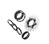 QUXVUIS Kit de conversión de buje Libre para Bicicleta piñón Fijo. Ligero, Duradero y Resistente a la corrosión. Espaciador conversión buje Libre para Bicicleta piñón Fijo, anticorrosión y