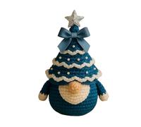 QUXVUIS Kit de inicio de crochet navideño. Animal crochet hecho a mano. Incluye y accesorios. Hilo suave. Excelente kit manualidades, Azul, materiales