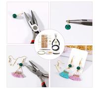 QUXVUIS Kit de Suministros para la fabricación de Joyas con Herramientas reparación Que Incluye 2 Tipos planchas una Sola Vuelta y 20 Piezas planchas botón melón. Kit Suministros para