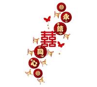 QUXVUIS La decoración de doble felicidad para bodas chinas realza el encantador de la habitación nupcial, haciendo que las bodas sean especiales. Pegatinas, Estilo B