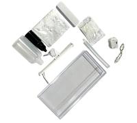 QUXVUIS La Navidad hace las luces de la noche de nieve propias que presentan luz noche Navidad del ABS realista las escenas nieve, poste negro