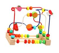QUXVUIS Laberinto de Cuentas de Colores, Juguete Educativo para niños, Juego Cuentas, Juguetes con Rodillos, Desarrollo la coordinación Ocular, Laberinto Multifuncional, Juguete Hecho
