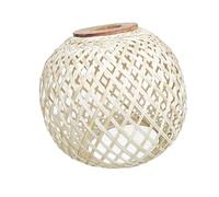 QUXVUIS Lámpara de araña retro tejida de bambú con pantalla colgante que realza el y el estilo cualquier habitación. Lámpara techo colgante con pantalla ratán.