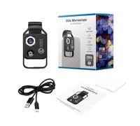 QUXVUIS Lente de microscopio con luz LED de Filtro CPL para teléfonos móviles 2. Según el tamaño la Pantalla la Lente Mini Formacro del Cabezal del teléfono, Negro+CPL