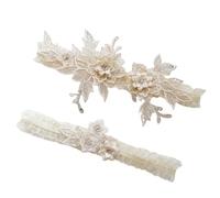 QUXVUIS Liga elástica para muslos y piernas para fiesta de graduación, con un estilo elegante y ligas de encaje, ideal para cualquier ocasión. Cinturón novia con estampado floral.