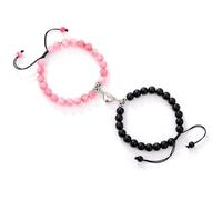 QUXVUIS ligera con textura en forma de corazón, corazón de moda que representa el amor entre amantes, pulseras para parejas, regalo cuentas, tipo+1