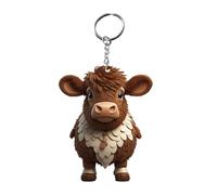 QUXVUIS Llavero de Vaca a la Moda, Regalos para una Amplia aplicación, Llavero acrílico con Forma de Vaca, muñeco fácil Dibujar, do