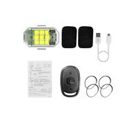 QUXVUIS Luz estroboscópica LED inalámbrica, luces de Flash de explosión a prueba agua, indicador lámpara advertencia, carga USB para motocicleta, Tipo 2