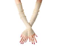 QUXVUIS Mangas elásticas para el sol, una opción confiable y de moda, mangas suaves y transpirables, calentadores de brazos de malla, guantes para conducir, Amarillo, 1 ud, 19.6 pulgadas