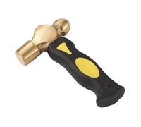 QUXVUIS Martillo de estampación de latón con mango corto, fabricado con empuñadura de goma para un trabajo en metal cómodo y eficaz. Resistente y duradero. El mango corto con