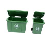 QUXVUIS Mini Bote de Basura para casa de muñecas, Escala 1:12, Juguetes, contenedores residuos para casa muñecas, 2 Piezas