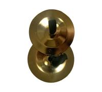 QUXVUIS Mini instrumento musical único con címbalos de metal para dedos, divertidos y excelentes para que los niños bailen, aprendan de forma divertida y educativa, Oro, 5.3 cm