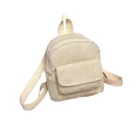 QUXVUIS Mini Mochila Ligera y portátil para Mujer, para Viajes Elegantes, Amplia Gama de usos, pequeña Mochila Urbana de Pana para Mujer, Beige
