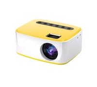 QUXVUIS Mini proyector de Cine en casa para conexión de teléfono móvil/teléfono móvil Android, Puede Leer Disco U, proyector, Amarillo