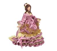 QUXVUIS Muñecas victorianas de Porcelana en Miniatura para casa de muñecas, bellamente elaboradas con Detalles expresivos, Hechas Porcelana, articulaciones Hombros y Caderas Que se Pueden Mover,