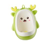 QUXVUIS Orinal de pared para niños con diseño de rana único, fácil desmontar, fomenta la diversión y la práctica buenos hábitos. Orinal pie para niños. Accesorio, verde, 29.8 x 23.8 x 14. cm