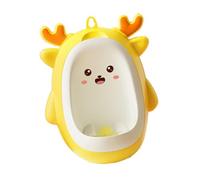 QUXVUIS Orinal de pared para niños con diseño de rana único, fácil desmontar, fomenta la diversión y la práctica buenos hábitos. Orinal pie para niños. Accesorio, amarillo, 29.8 x 23.8 x 14. cm