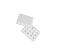 QUXVUIS Paleta de pintura de 12 compartimentos con tapa, fácil limpiar, ideal para mezclar varios colores en la paleta manualidades. Organizador accesorios para mezclar colores.