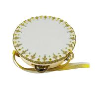 QUXVUIS Pandereta de ballet, percusión manual, artesanía que mejora el rendimiento con el accesorio de baile dorado. Accesorio de baile dorado para