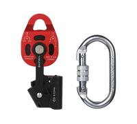 QUXVUIS para Sistema de Enganche de elevación para Escalada, Compatible con Cuerdas 8-12 mm, Aluminio aviación, Resistente, Resistencia a la Rotura 25 kN, Elevador polea, Aparejo Escalada en Roca,