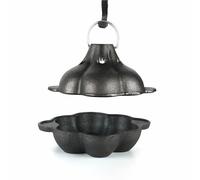 QUXVUIS Parrilla de hierro grande, capacidad para hornear con infusión de ajo, diseño hierro fundido, parrillas y hornos multiusos, crea ahumado, Asador + Tapa