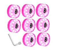 QUXVUIS Patineta Luminosa con Ruedas de Cuatro Ruedas Que se iluminan para brindar diversión sin Fin y un Rendimiento confiable para Todos los entusiastas, Rosa, Diámetro 58 mm