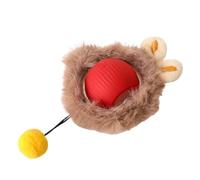 QUXVUIS Pelota de Juguete interactiva para Gatos, Duradera, Inteligente para Juegos en Interiores, estimula el Sentido de persecución Gatos, Pelota Juguete interactiva, Rojo