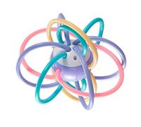 QUXVUIS Pelota mordedora para niños pequeños, juguetes para bebés, sonajeros para bebés de 3 meses, juguetes sensoriales Bright Starts para masticar, mordedores multicolores,