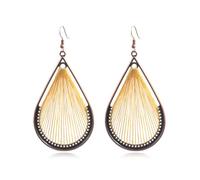 QUXVUIS Pendientes de 2 uds., cadena con personalidad, alambre para la oreja, gancho colgante informal, accesorios de joyería para fiestas, regalos cumpleaños para niñas, Amarillo