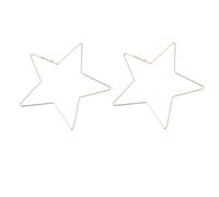 QUXVUIS Pendientes de aleación de 2 piezas para mujer, estilo Simple, decorativos, galvanizados, que no se desvanecen, para niñas, señoras, pendientes, adorno de joyería, Estrella, Oro