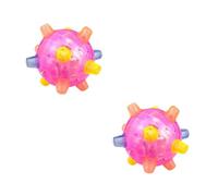 QUXVUIS Pet LED Jumping Ball Lighting Juguetes para Mascotas Que rebotan Bolas de Baile multifuncionales Suministros para Perros Gatos Accesorios al Aire Libre