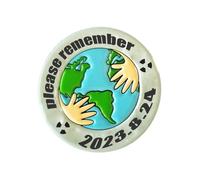 QUXVUIS Pin único y artístico: destaca entre la multitud con un pin único y artístico Insignia de identificación moderna y minimalista, Contaminación marítima