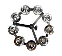 QUXVUIS Platillo Hi Hat Pandereta Acompañamiento de Baile Ofrece Sonido Brillante y Nítido Jazz e Instrumentales Potente Platillo Hi Hat Pandereta Instrumento de Percusión, Plata individual, 15.5 cm
