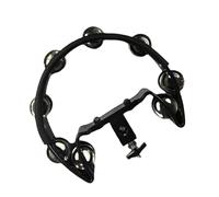 QUXVUIS Platillos de mano metálicos, hi hat, panderetas, esenciales para conciertos, bares, adultos y niños, panderetas de percusión mano, instrumentos percusión, negro, 24.5 x 20 x 5 cm