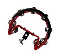 QUXVUIS Platillos de mano metálicos, hi hat, panderetas, esenciales para conciertos, bares, adultos y niños, panderetas de percusión mano, instrumentos percusión, rojo, 24.5 x 20 x 5 cm