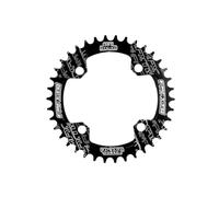 QUXVUIS Platos Anchos y Estrechos, Rueda de Cadena Ligera a Prueba de Herrumbre, círculo Bicicleta, Piezas Placa Dientes Resistencia con Pernos piñón, Negro